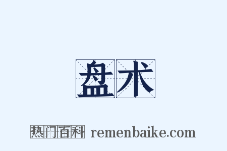 盘术是什么意思的图片